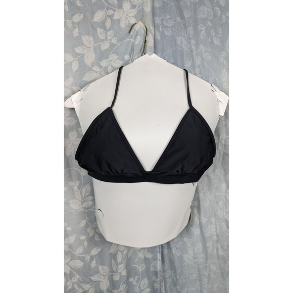 Fabletics  Black Strappy Criss Cross Bikini Top Sz Large - Picture 1 of 4